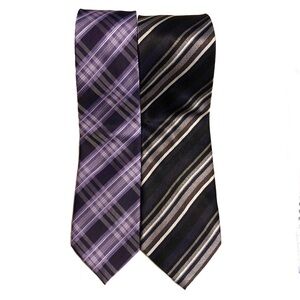 Colours Alexander Julian Ties Bundle of 2 Polyester Silk Neckties LOT